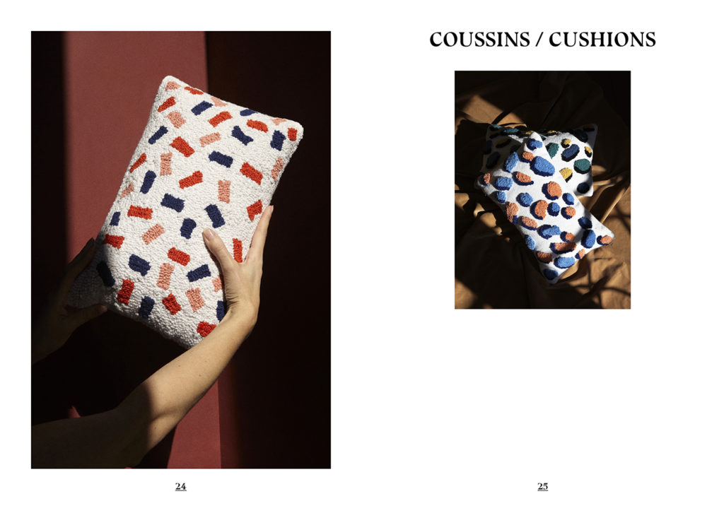 a joint collection entitled “Affinités” cushion handmade