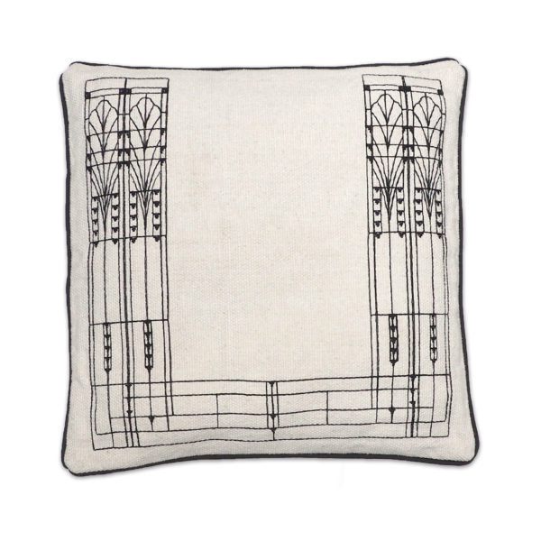 Cushion Vitrail Black embroidery